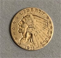 US Liberty 2 1/2 Dollar Gold Coin