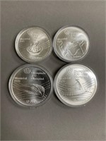 (4) Silver 1976 Oympiade Coins