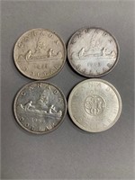 (4) RCM Silver Dollar Coins