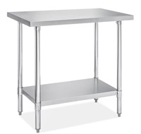 Uline 36"x24" Stainless Steel Work Table H-9643