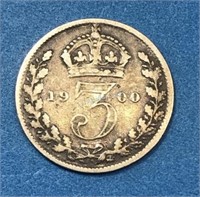 1900 3 Pence Great Britain