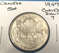 1947 50 Cents Silver - Canada