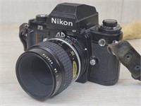 Nikon F3 Camera w/ Micro Nikkon 55mm 1:28 Lens