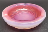 Murano Like Pink Purple Opal Swirl Glass Ashtray