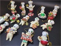 14 Danbury Mint Pillsbury Doughboy Ornaments