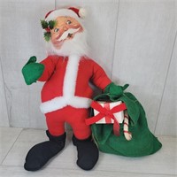 Vintage Annalee Doll - Large Santa & Present Sack