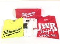 (3) Tool Branded T-Shirts, Milwaukee Bag