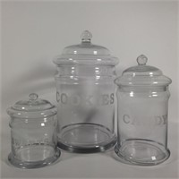Set of (3) Countertop Canisters