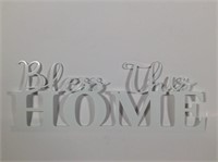 "Bless this Home" Metal Sign