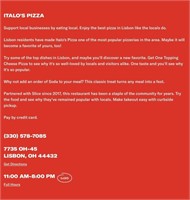 $50 Gift Certificate to Italo's Pizza