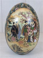 Handpainted Royal Satsuma Asian Egg Approx 10"