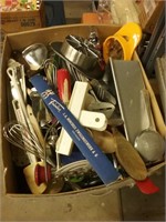 Big box of kitchen utensils