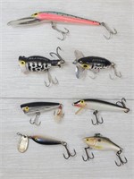 Vintage Fishing Lures - Hula Popper, Jitterbug...