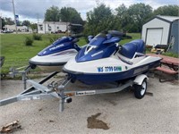 2 JET SKIES  AND TRAILER