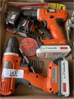 BLACK AND DECKER DRILLS AND BITS