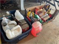 CLEANING CHEMICALS, OILS  - 2 BOXES