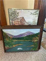 SERVING TRAYS AND PAINTINGS