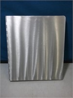 Brushed aluminum notebook binder