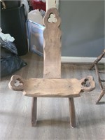 Antique Wood Birthing Chair