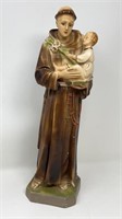 16” 1960s Chalkware Statue Baby Jesus Saint
