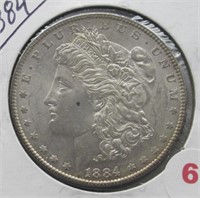 1884 Morgan Silver Dollar.