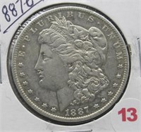 1887-O Morgan Silver Dollar.