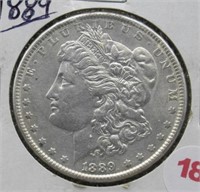 1889 Morgan Silver Dollar.