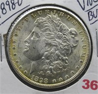 1898-O Morgan Silver Dollar. UNC/BU