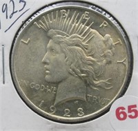 1923 Peace Silver Dollar.