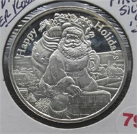 2001 Happy Holidays One Troy Ounce .999 Fine