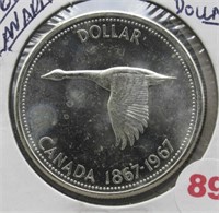 1967 Canadian Silver Dollar.