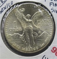 1983 Mexico One Ounce Silver One Onza.