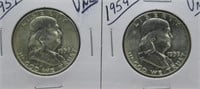 (2) 1959 UNC Franklin Half Dollars.