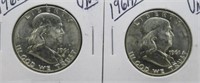 (2) 1961-D UNC Franklin Half Dollars.