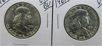 (2) 1961-D UNC/BU Franklin Half Dollars.