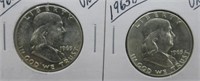 (2) UNC Franklin Half Dollars. Dates: 1963,