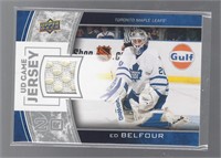 ED BELFOUR 2013-14 UD GAME JERSEY MAPLE LEAFS