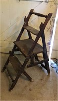 Rare Vintage Ladder Chair, Chair Flips to a Ladder