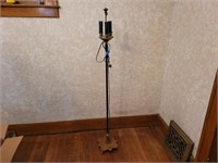 Antique floor lamp. No shade. 56ins. Works