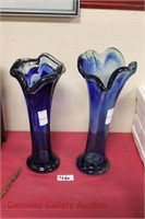 Pair of Art Glass Vases: