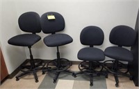 4 STEELCASE DRAFTING CHAIRS