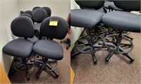 10 STEELCASE DRAFTING CHAIRS, NON ROLLING