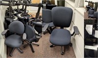20 BLACK STEELCASE ROLLING OFFICE CHAIRS