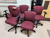 5 STEELCASE ROLLING OFFICE CHAIRS