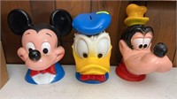 Mickey Mouse, Donald Duck & Goofy Plastic Banks