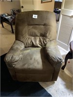 Upholstered Reclining Chair- Brown