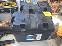 LOT OF 2 NEW MARINE BATTERY BOXES