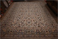 Kashan Hand Woven Rug 10.1 x 13 ft