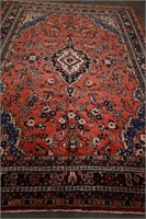 Hamedan Hand Woven Rug 8.7 x 11.7 ft