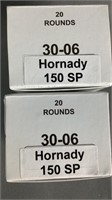 (2x) 20rnds Reloaded Hornady tip 30-06 SP